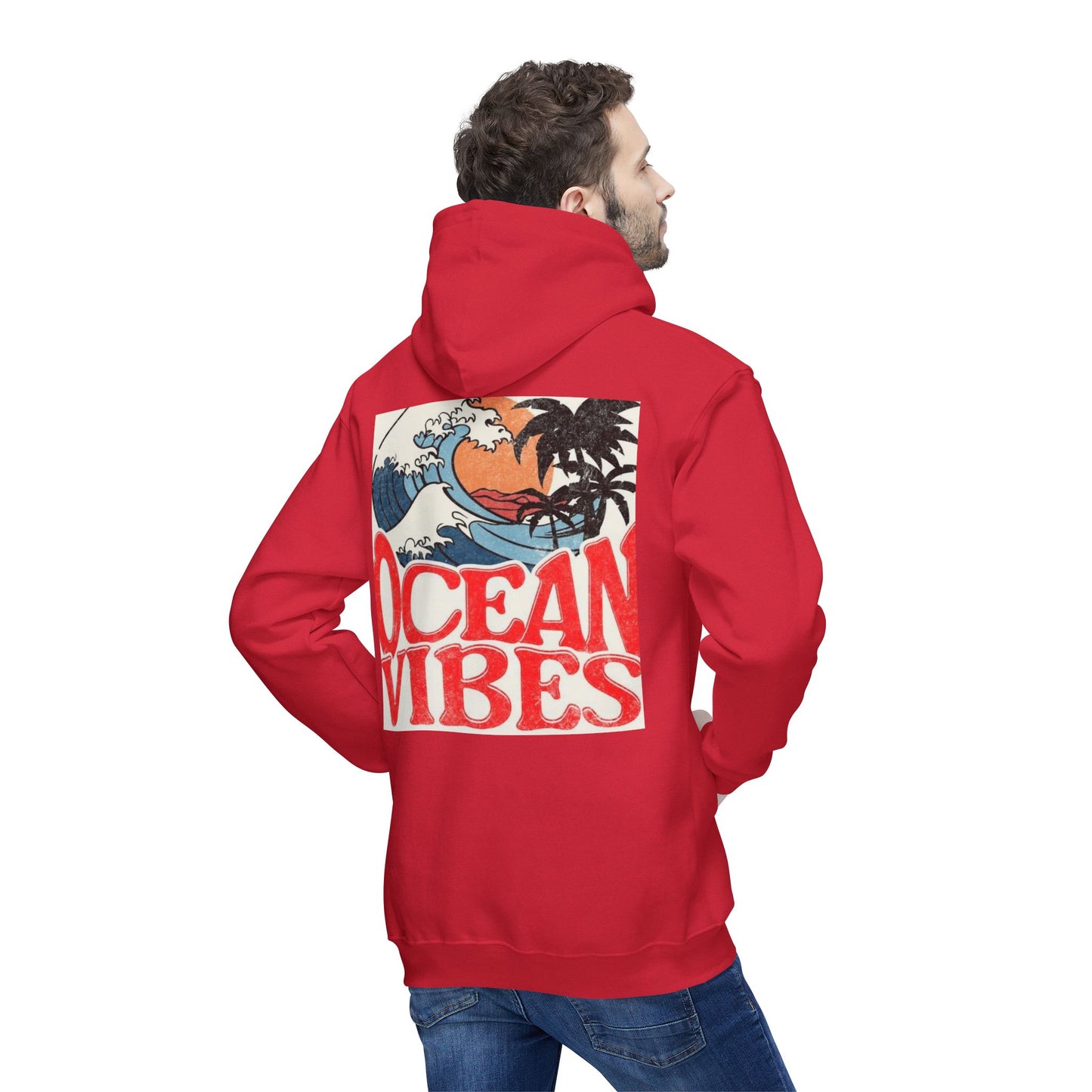 Ocean Vibes Unisex Hooded Sweatshirt | Casual Beachwear for Relaxed Days