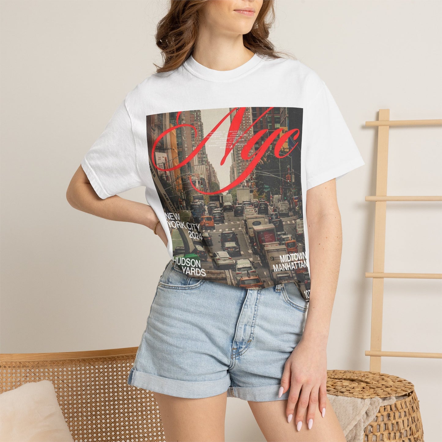 NYC Traffic Photo Tee — Midtown Manhattan Hudson Yards Graphic T-Shirt