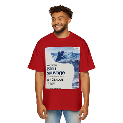 Bleu Sauvage Surf Tee — Men's Oversized Graphic T-Shirt