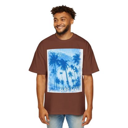 Surf Palm Tee — Blue Tropical Graphic T-Shirt
