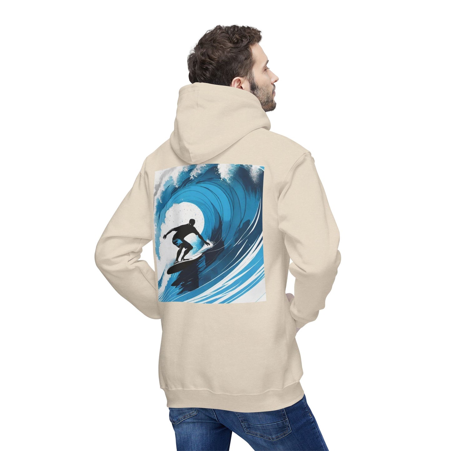 Surfing Wave Unisex Hoodie - Made in US