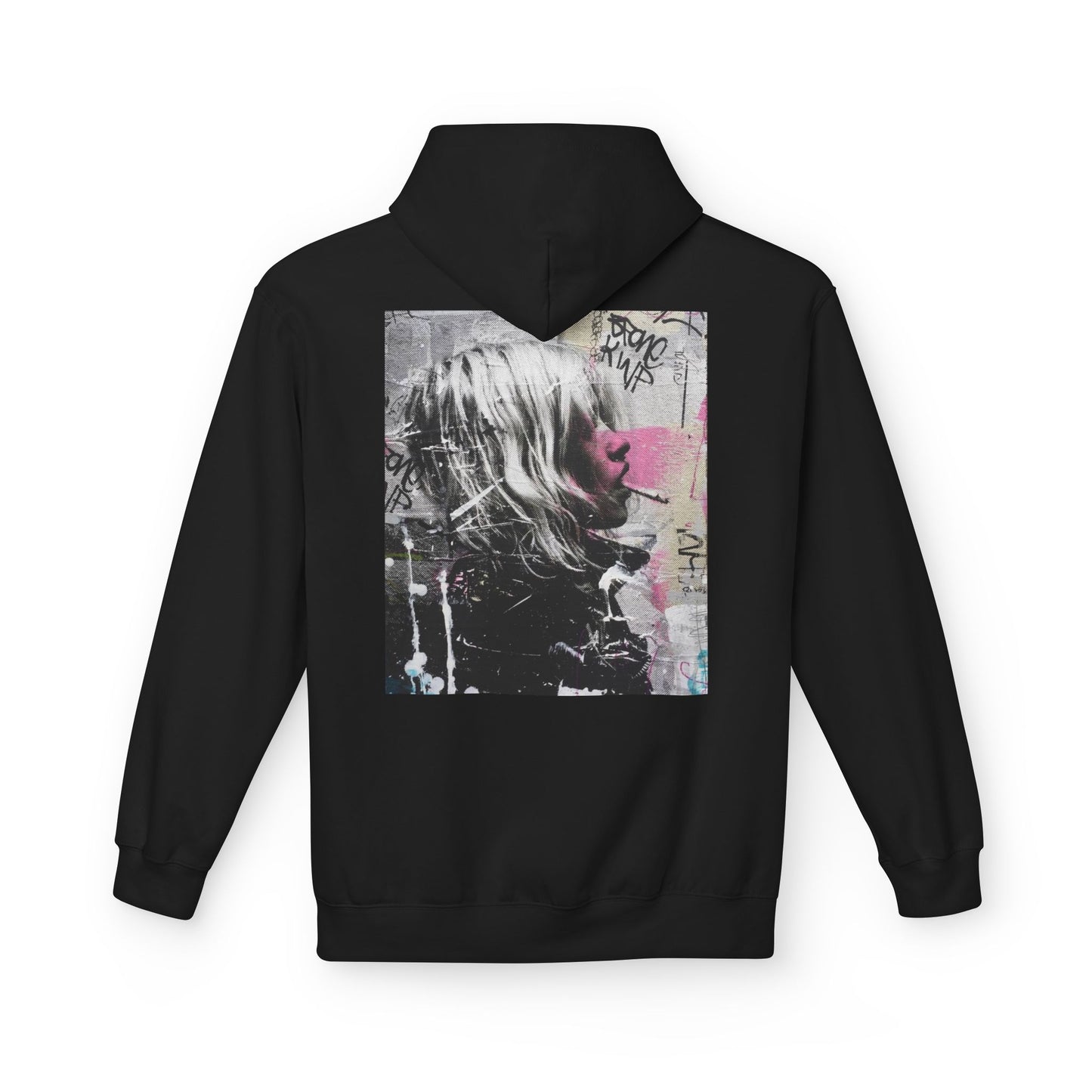 Urban Art Unisex Fleece Hoodie - Graffiti Style Graphic Design