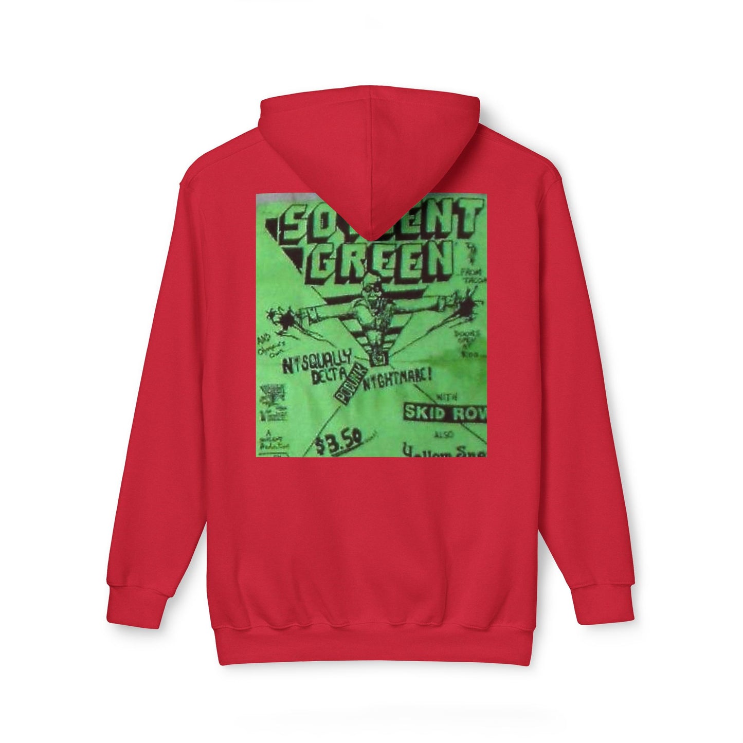 Retro Graphic Unisex Hooded Sweatshirt - 'Solvent Green' Design
