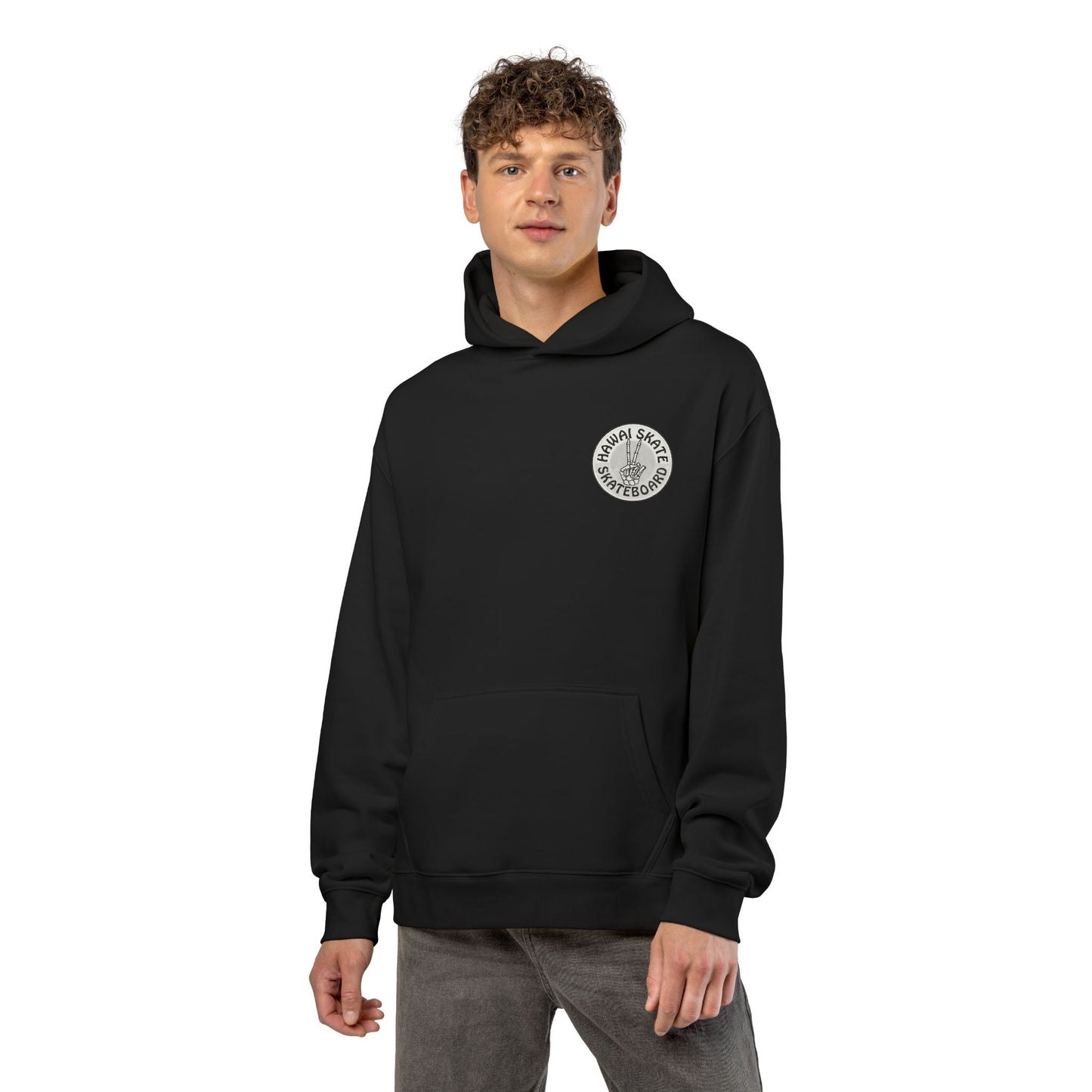 Hoodie — Stacked BMW Parts Streetwear Graphic (Front Logo, Back Car Bumper & Wheels)