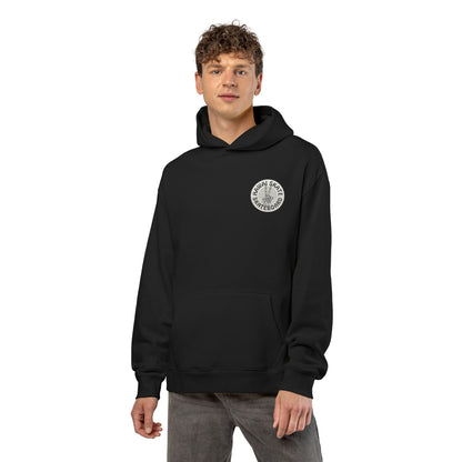 Hoodie — Stacked BMW Parts Streetwear Graphic (Front Logo, Back Car Bumper & Wheels)