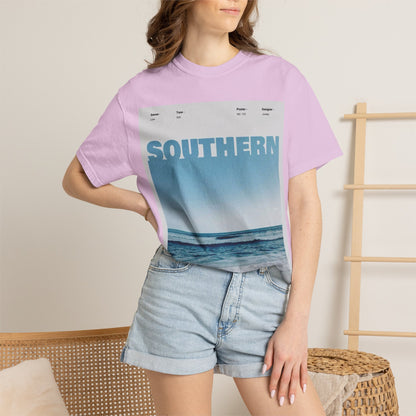 Southern Beach Photo T-Shirt — Ocean Waves Graphic Tee