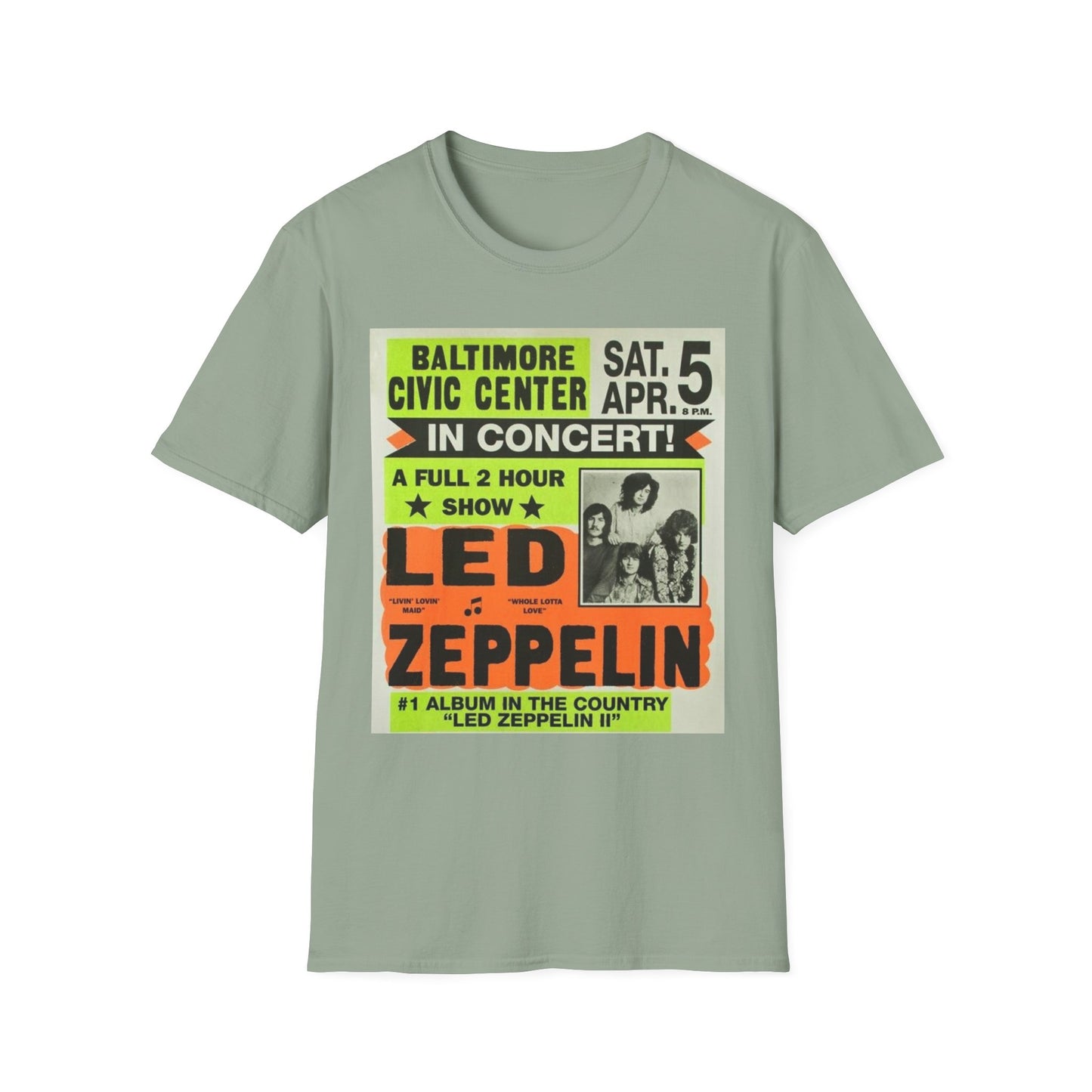 Retro Concert Tee - Led Zeppelin Vintage Style T-Shirt, Music Lovers Gift, Unisex Graphic Tee, Nostalgic Band Shirt, Rock Concert Wear