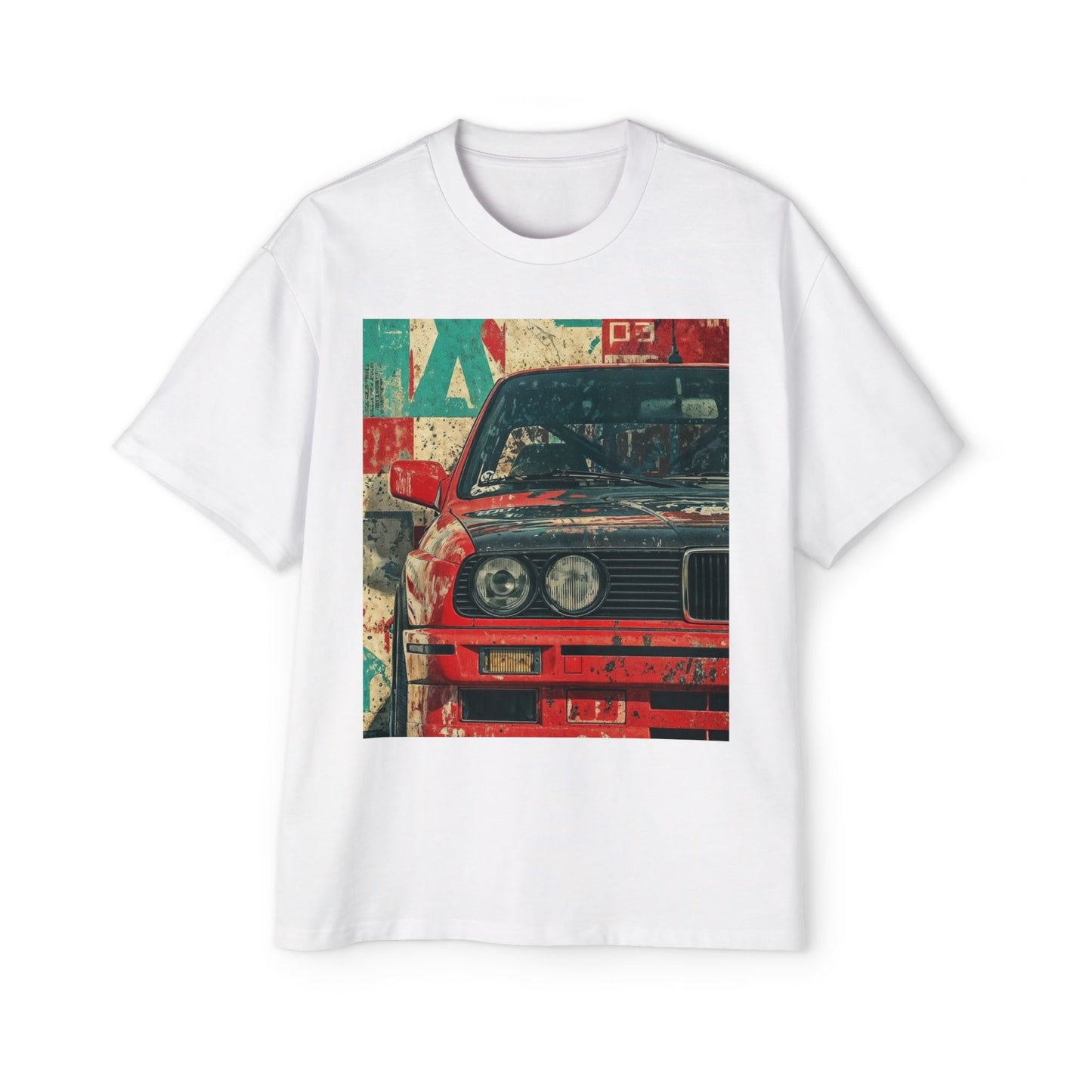 Vintage Racing Car Tee — Retro BMW Front Graphic T-Shirt
