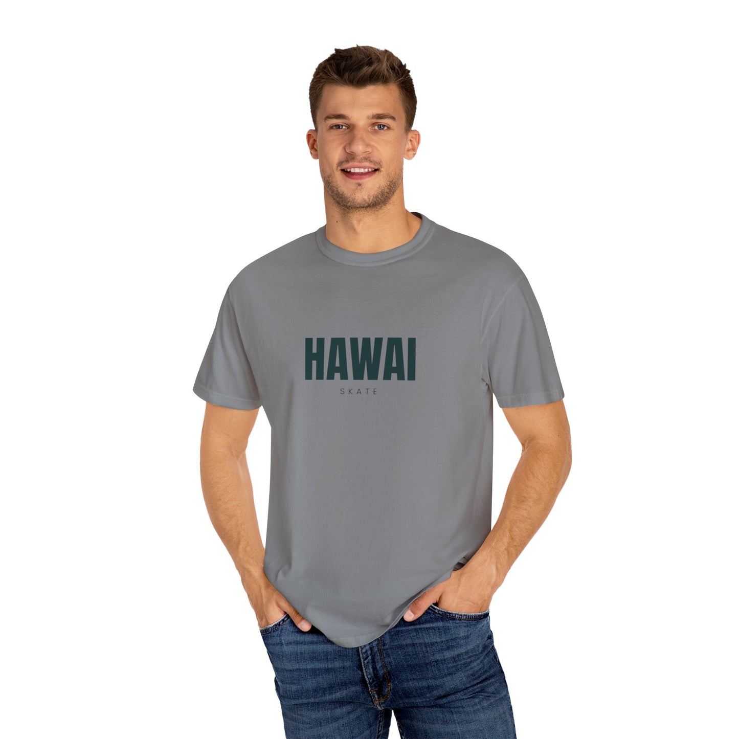 Hawaii Garment-Dyed Unisex T-shirt - Casual Beachwear, Travel Souvenir, Summer Vibes, Gift for Him/Her, Retro Style