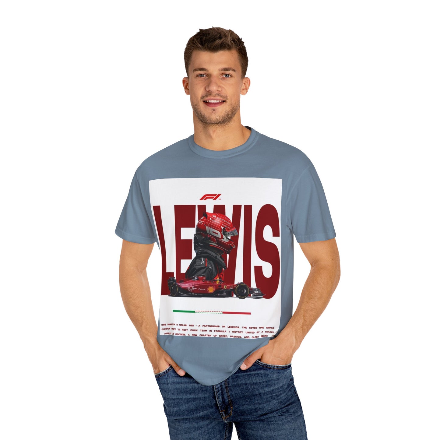 Lewis Hamilton F1 Unisex Garment-Dyed T-Shirt - Perfect for Racing Fans