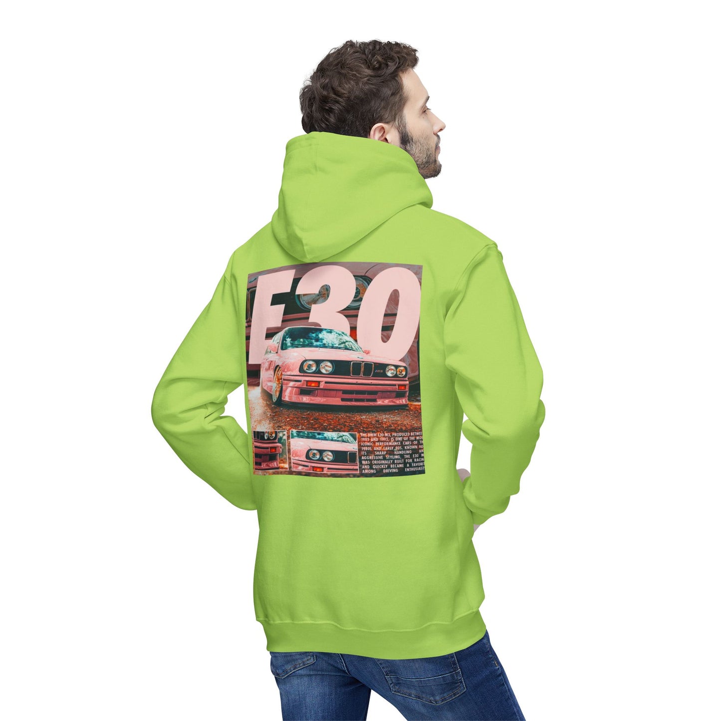 Vintage Car Graphic Unisex Hoodie - Retro BMW E30 Design