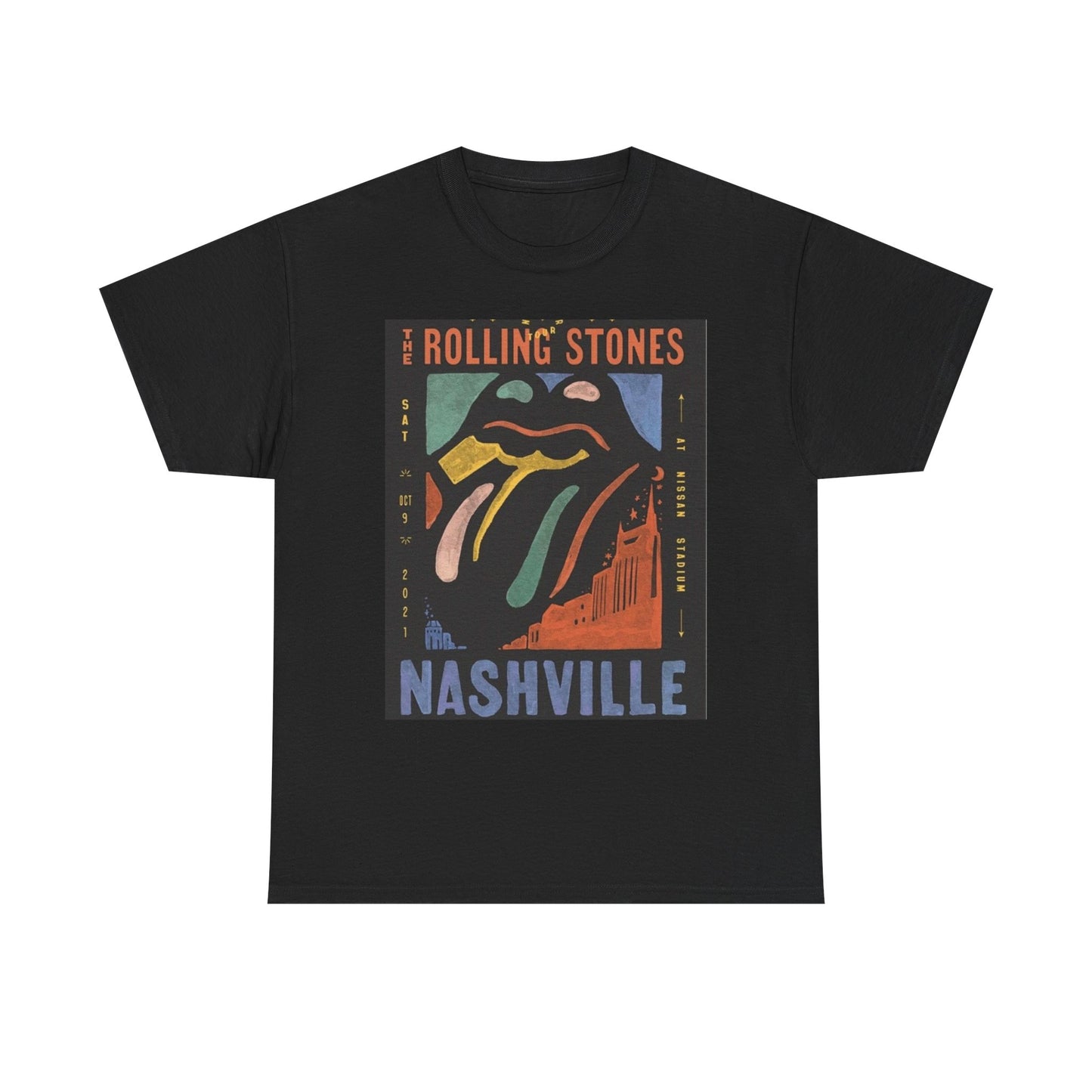 Retro Rolling Stones Nashville Tee, Vintage Band Shirt, Unisex Cotton T-Shirt, Music Lover Gift, Concert Attire, Festival Wear