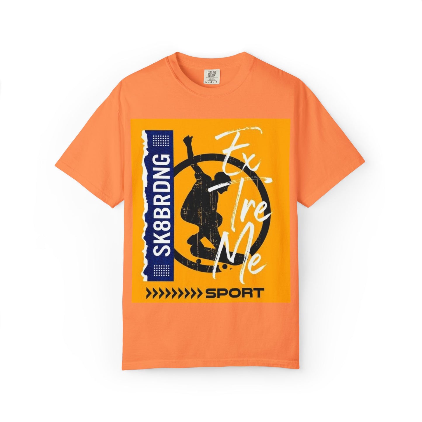 Sporty Graphic Tee for Skaters, Unisex Garment-Dyed T-shirt, Skateboarding Apparel, Casual Wear, Gift for Sport Lovers, Urban Fashion