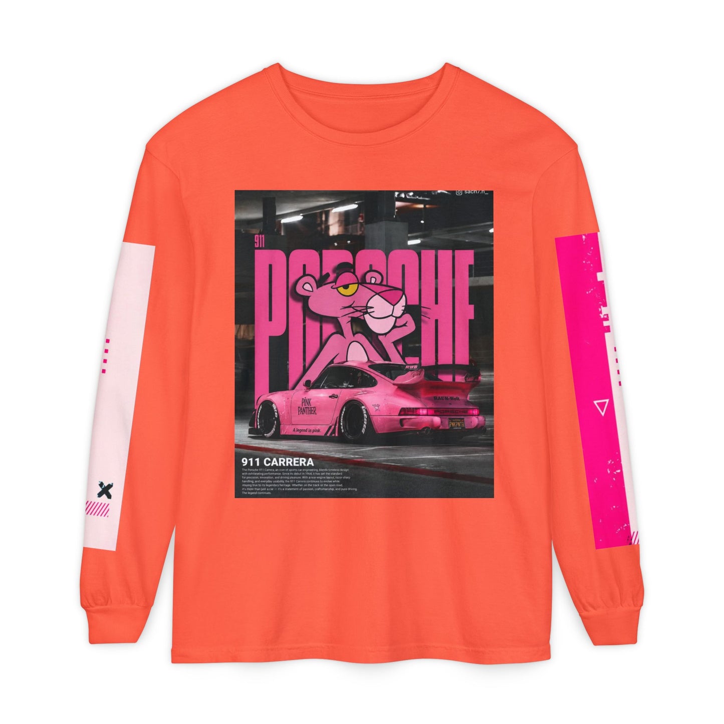 Pink Panther Porsche Long Sleeve T-Shirt
