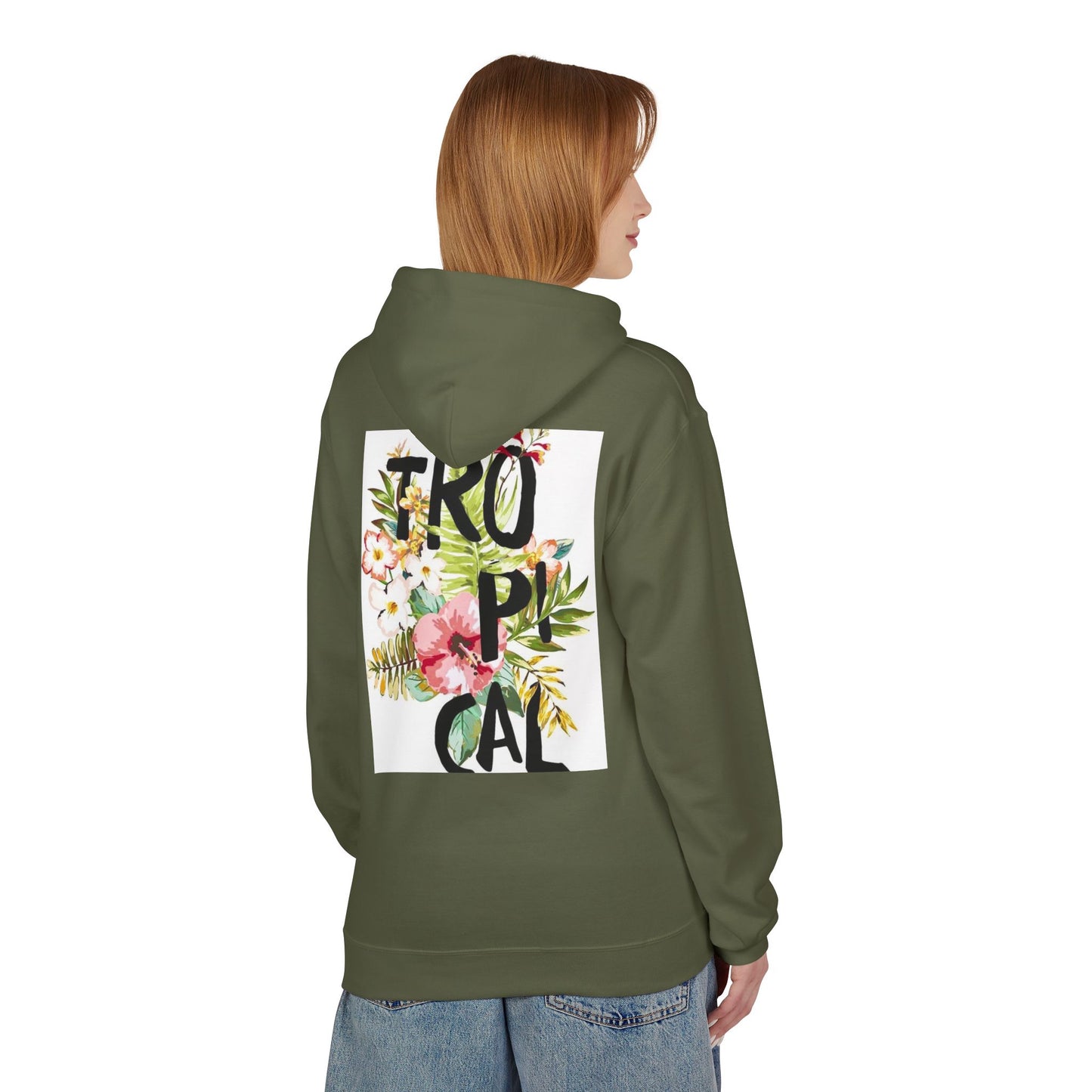 Tropical Floral Hoodie for Summer Vibes | Unisex Softstyle Fleece