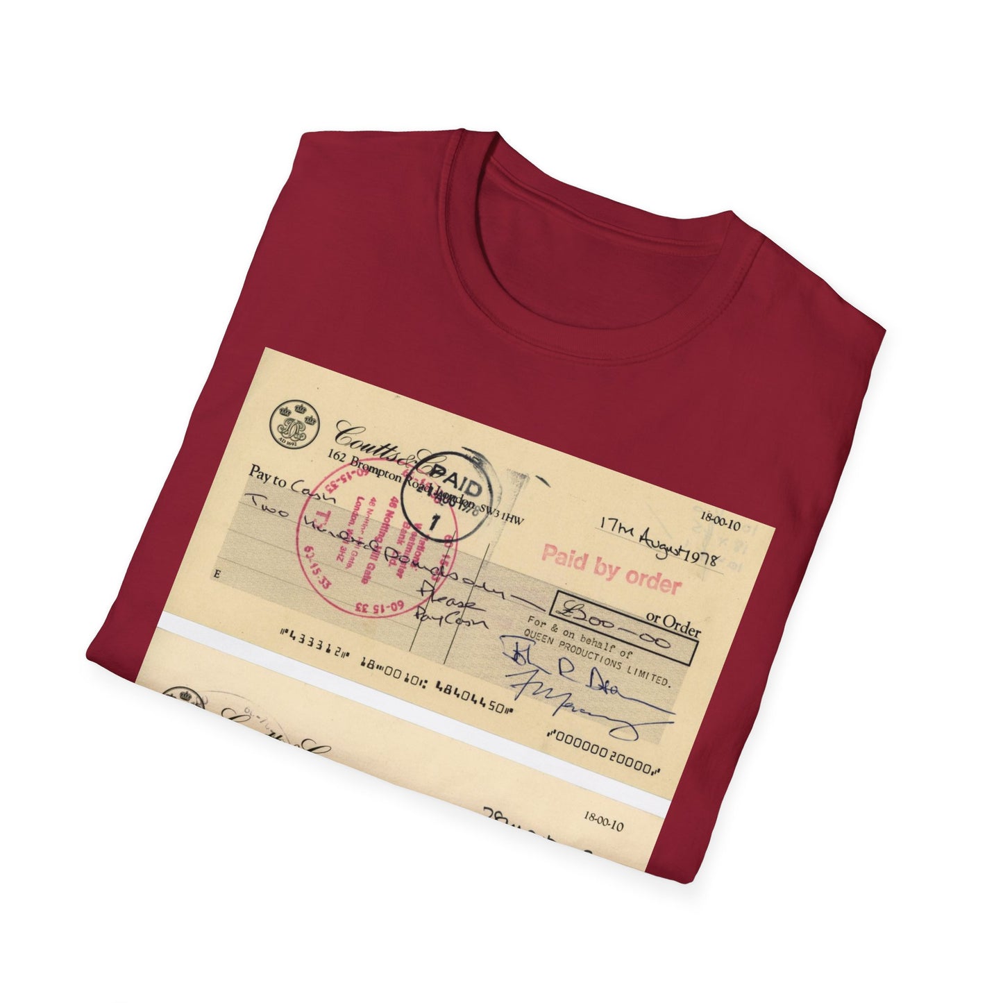 Vintage Document Unisex Softstyle T-Shirt - Paid Graphic Tee