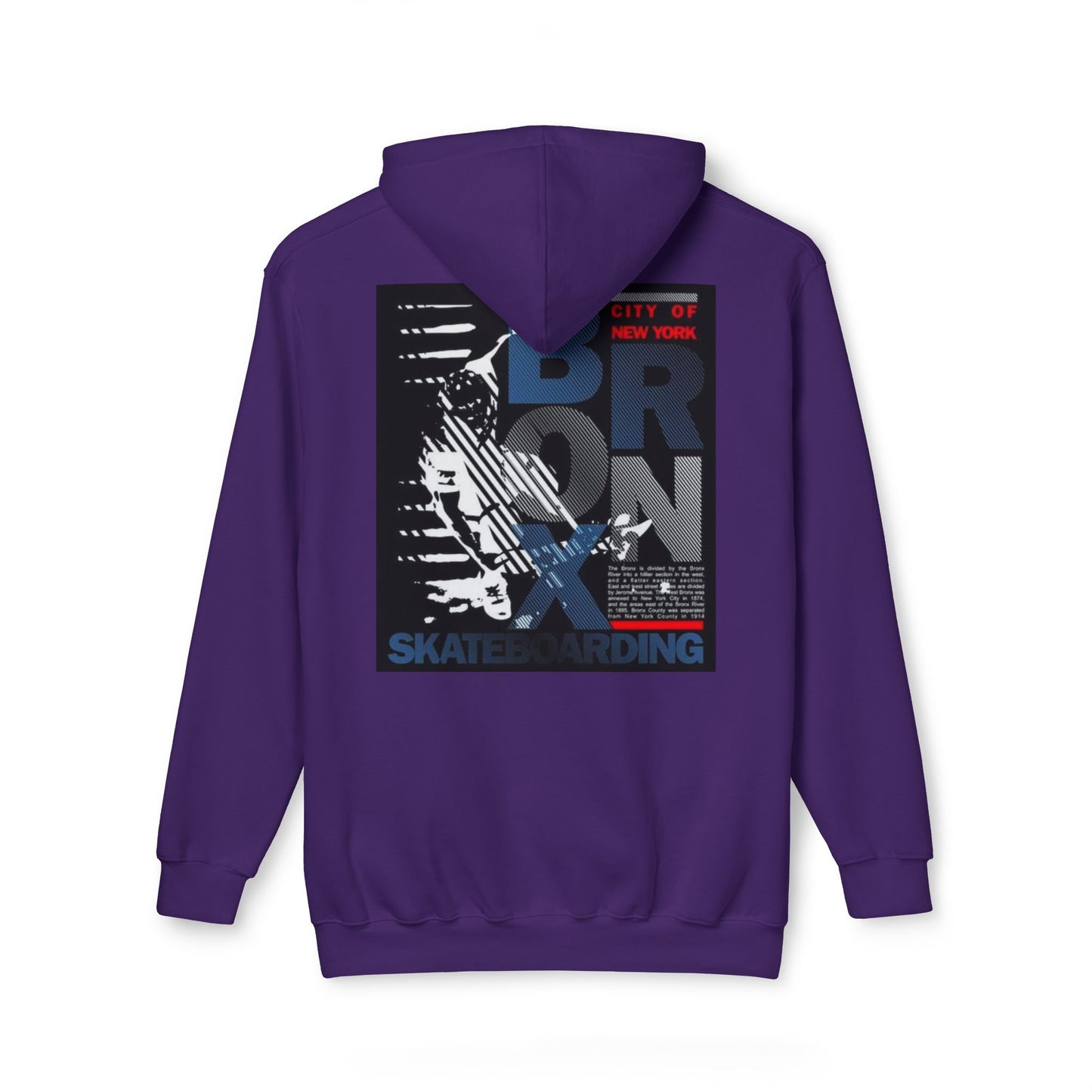 Bronx Skateboarding Unisex Hooded Sweatshirt | Urban Fashion, Gift for Skaters, Casual Streetwear, Graphic Hoodie, Cool Layering Piece