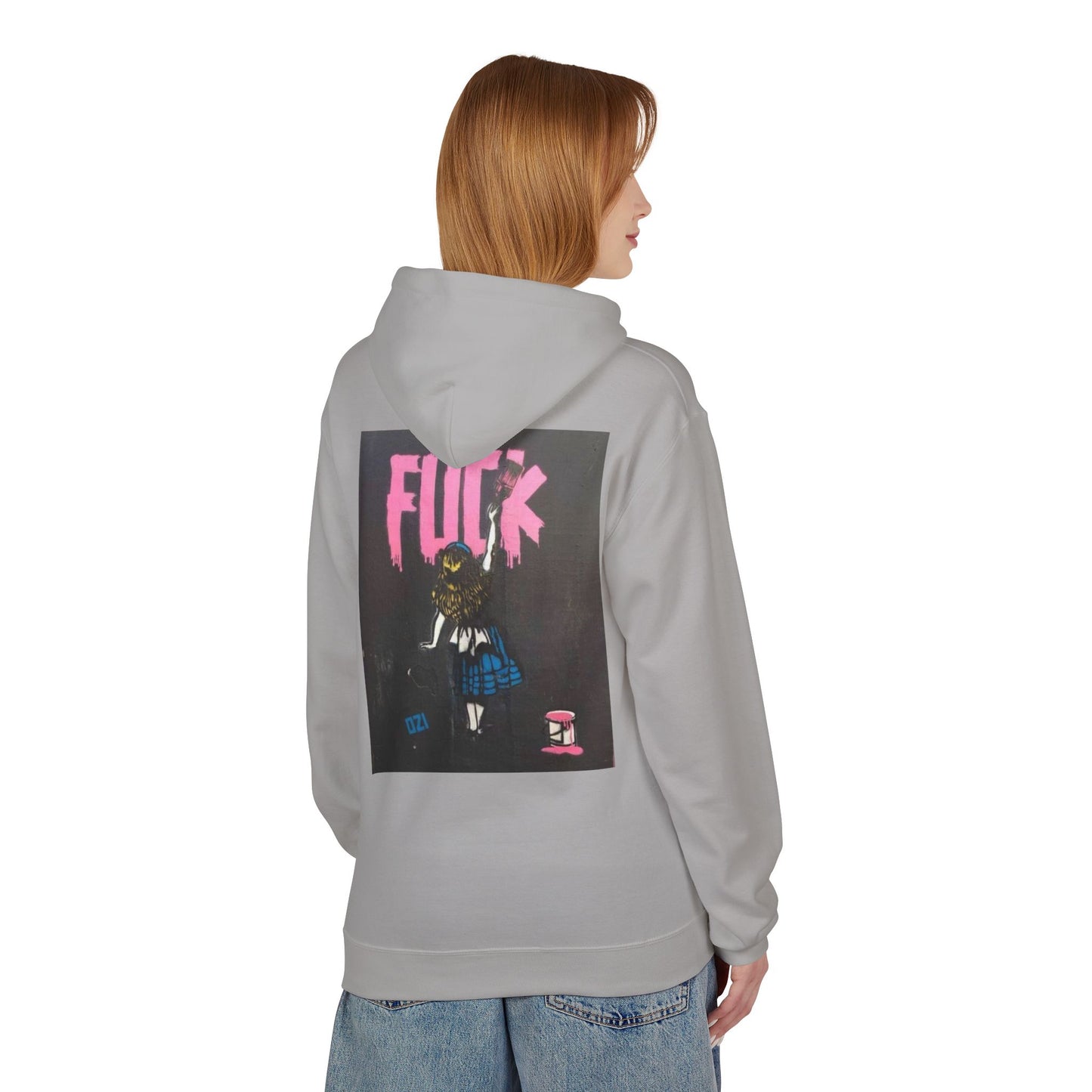 Street Art Inspired Unisex Fleece Hoodie - Bold Design for Creative Souls