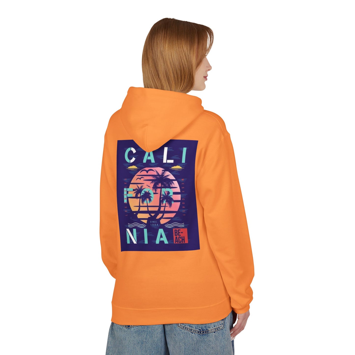 California Beach Vibes Unisex Fleece Hoodie - Softstyle Midweight Sweatshirt