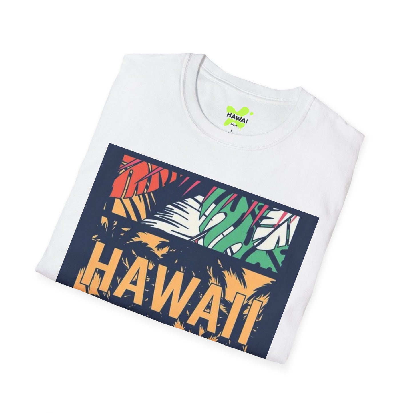 Hawaii Themed Unisex Softstyle T-Shirt | Tropical Vibes Tee