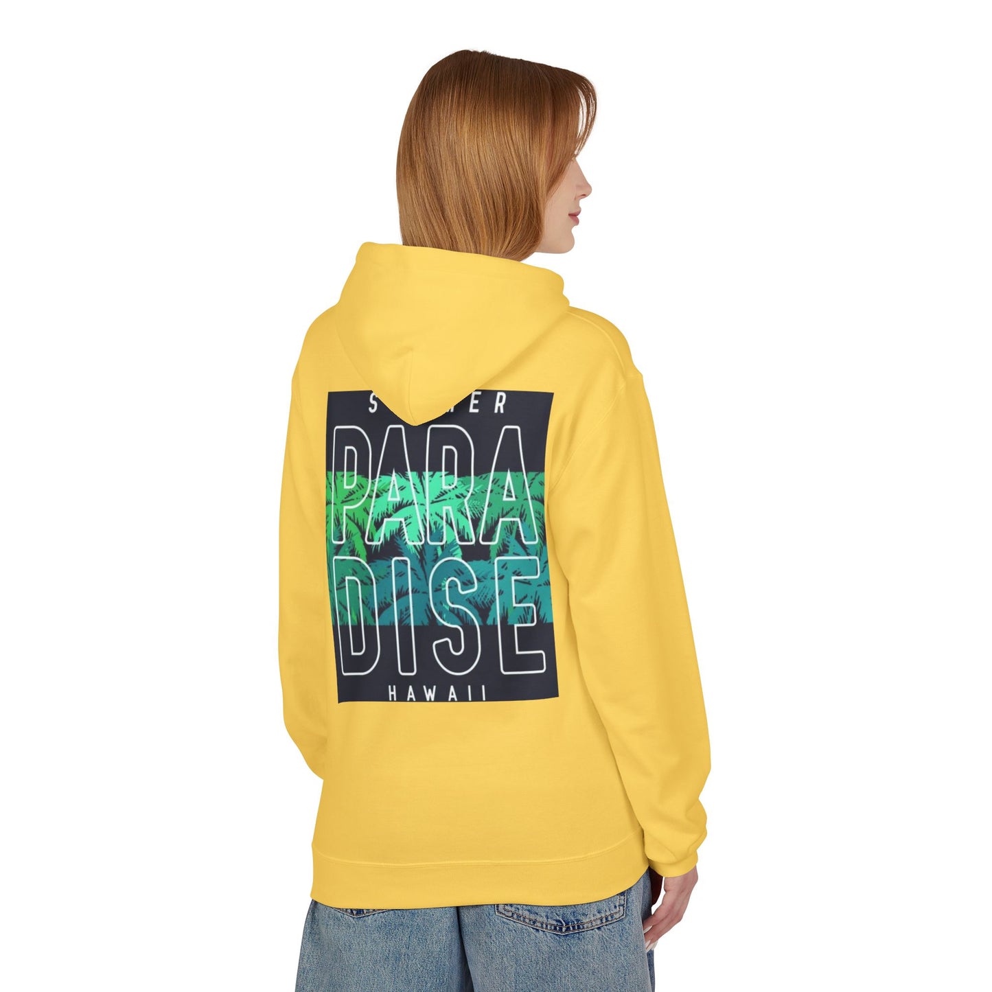 Summer Paradise Fleece Hoodie, Relaxed Beachwear, Hawaii Gift, Unisex Sweatshirt, Vacation Attire, Casual Outfit