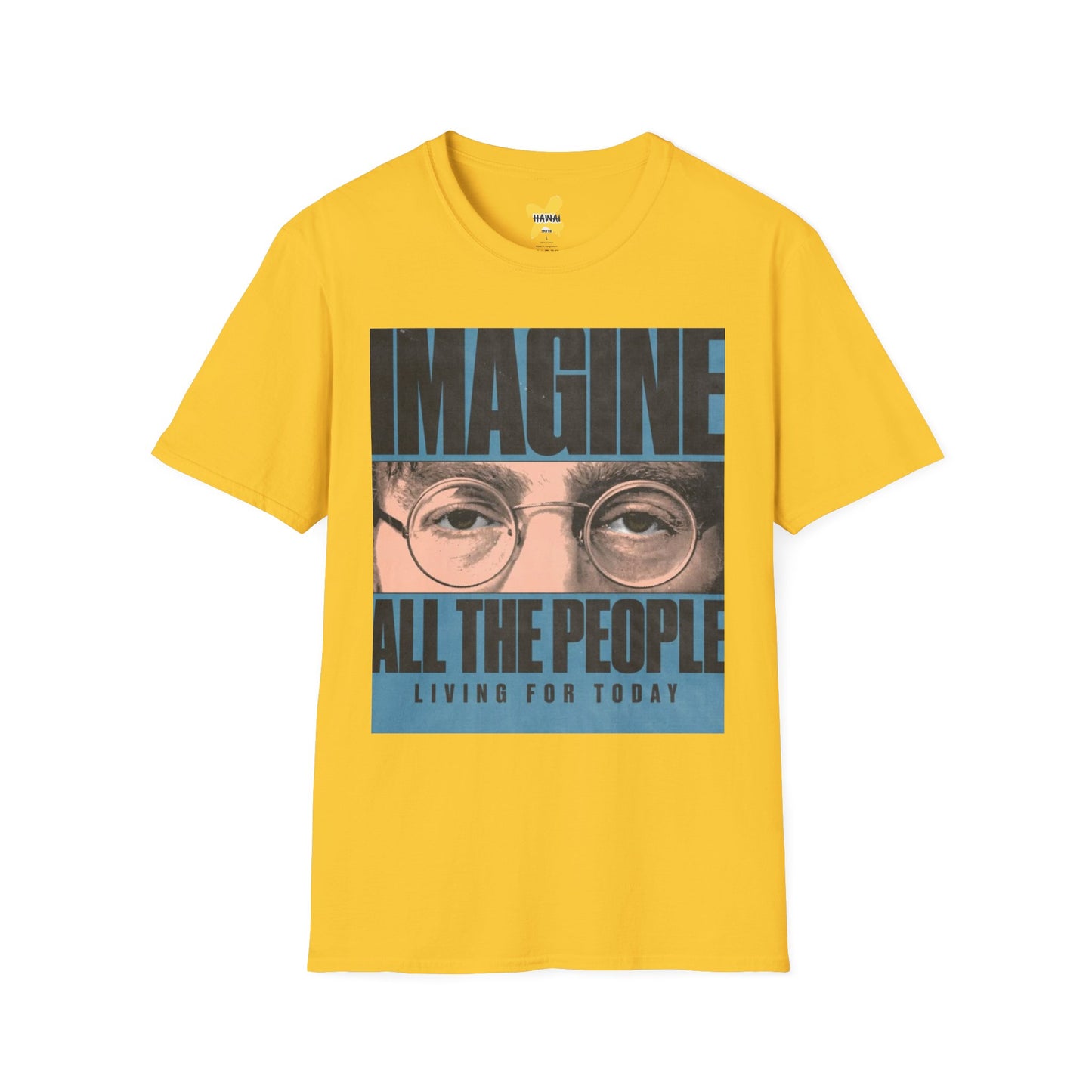 Imagine All the People Unisex Softstyle T-Shirt - Inspirational Graphic Tee for Comfort & Style