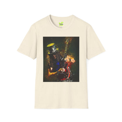Rock Legend Unisex Softstyle T-Shirt - Vintage Guitar Design