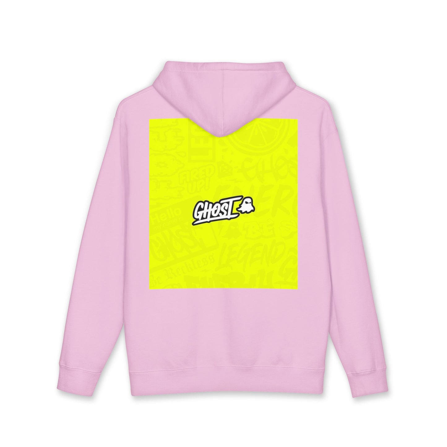 Realist Ghost Hoodie — Neon Yellow Graphic Pullover