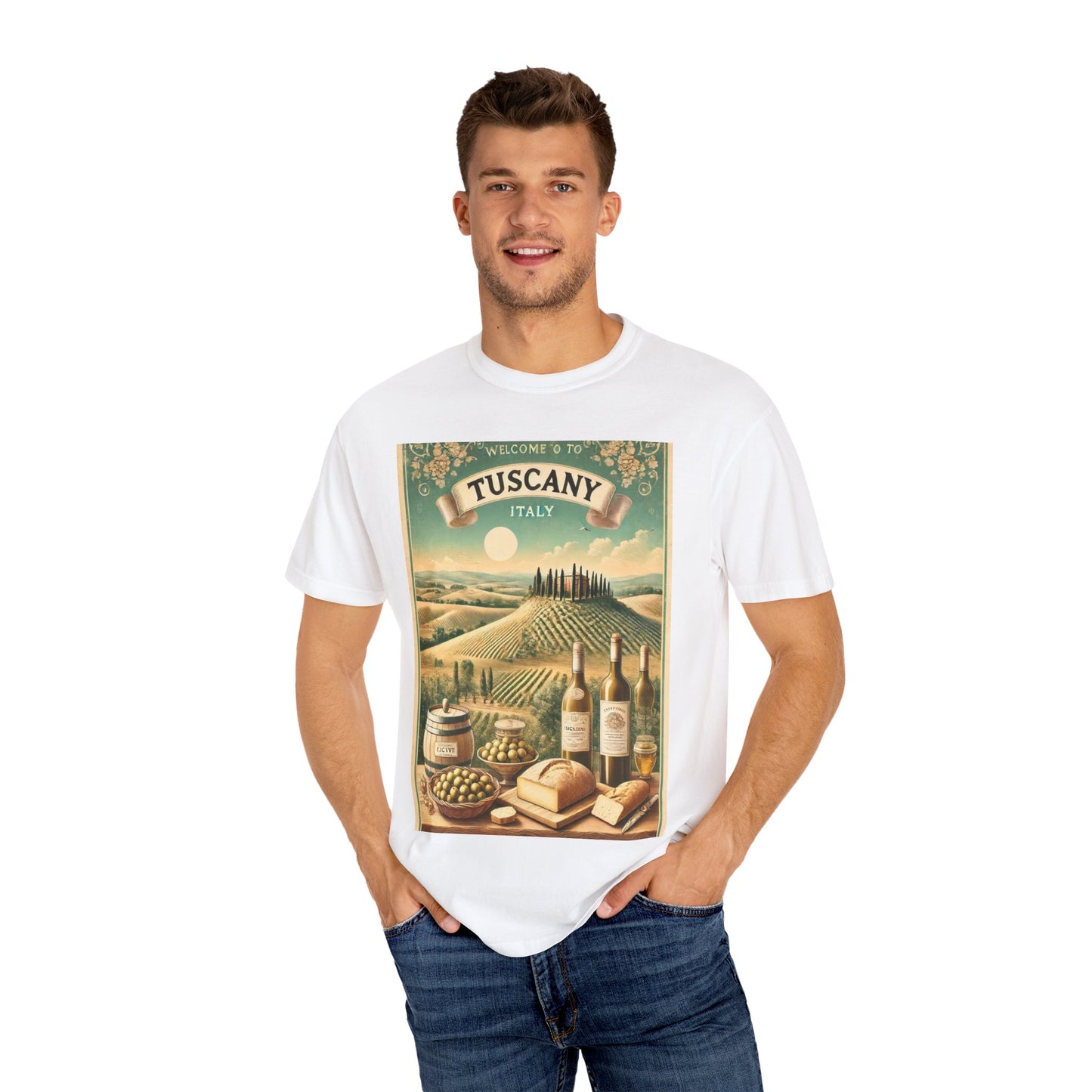 Vintage Tuscany Scene Unisex T-Shirt