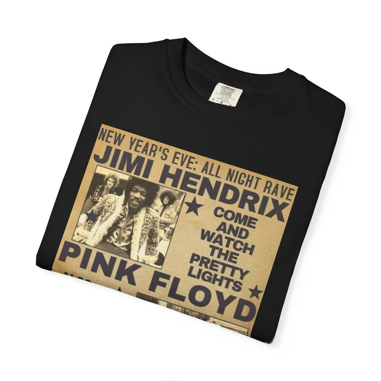 Retro Band Concert T-Shirt - Jimi Hendrix & Pink Floyd Tribute
