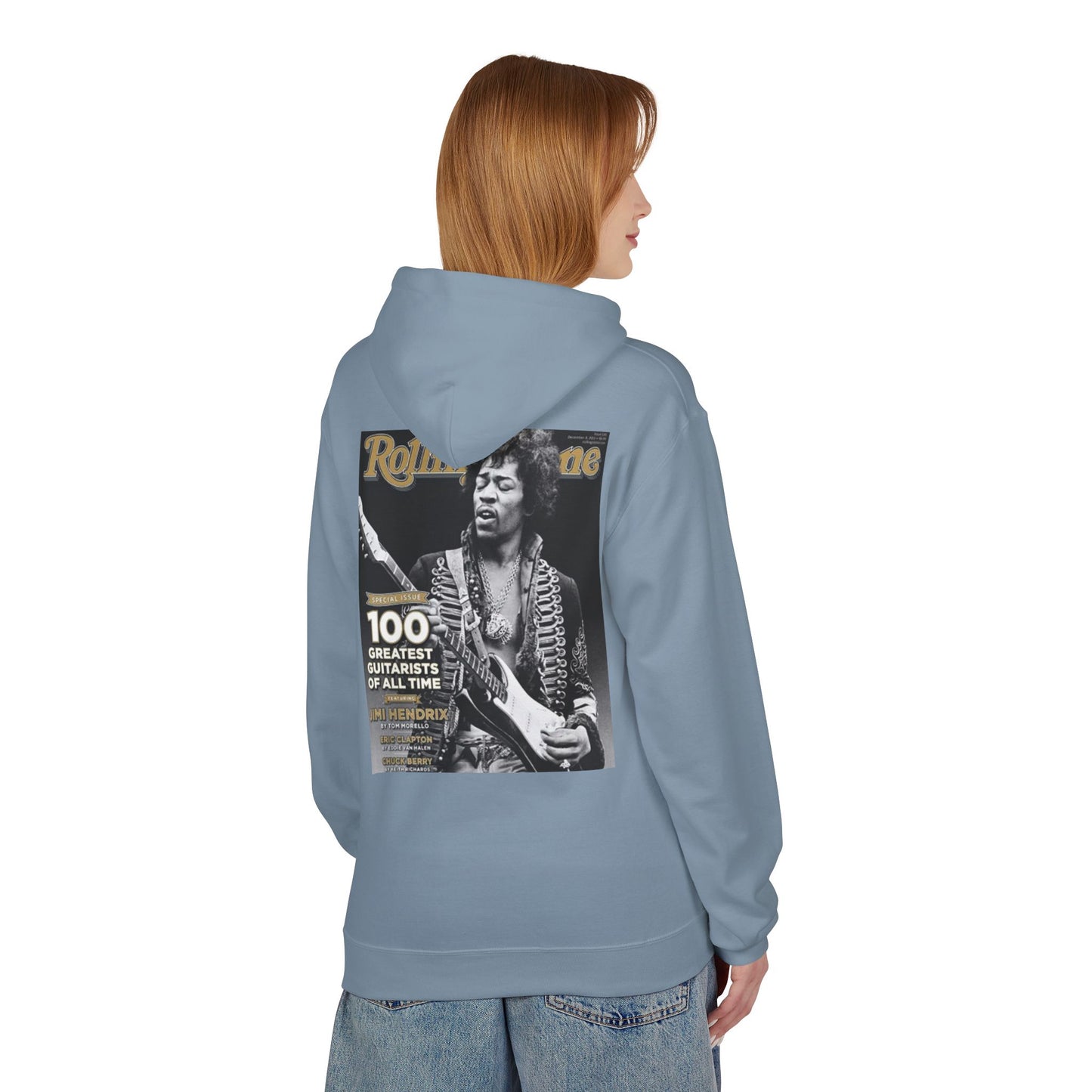 Jimi Hendrix Tribute Fleece Hoodie - Unisex Midweight Softstyle