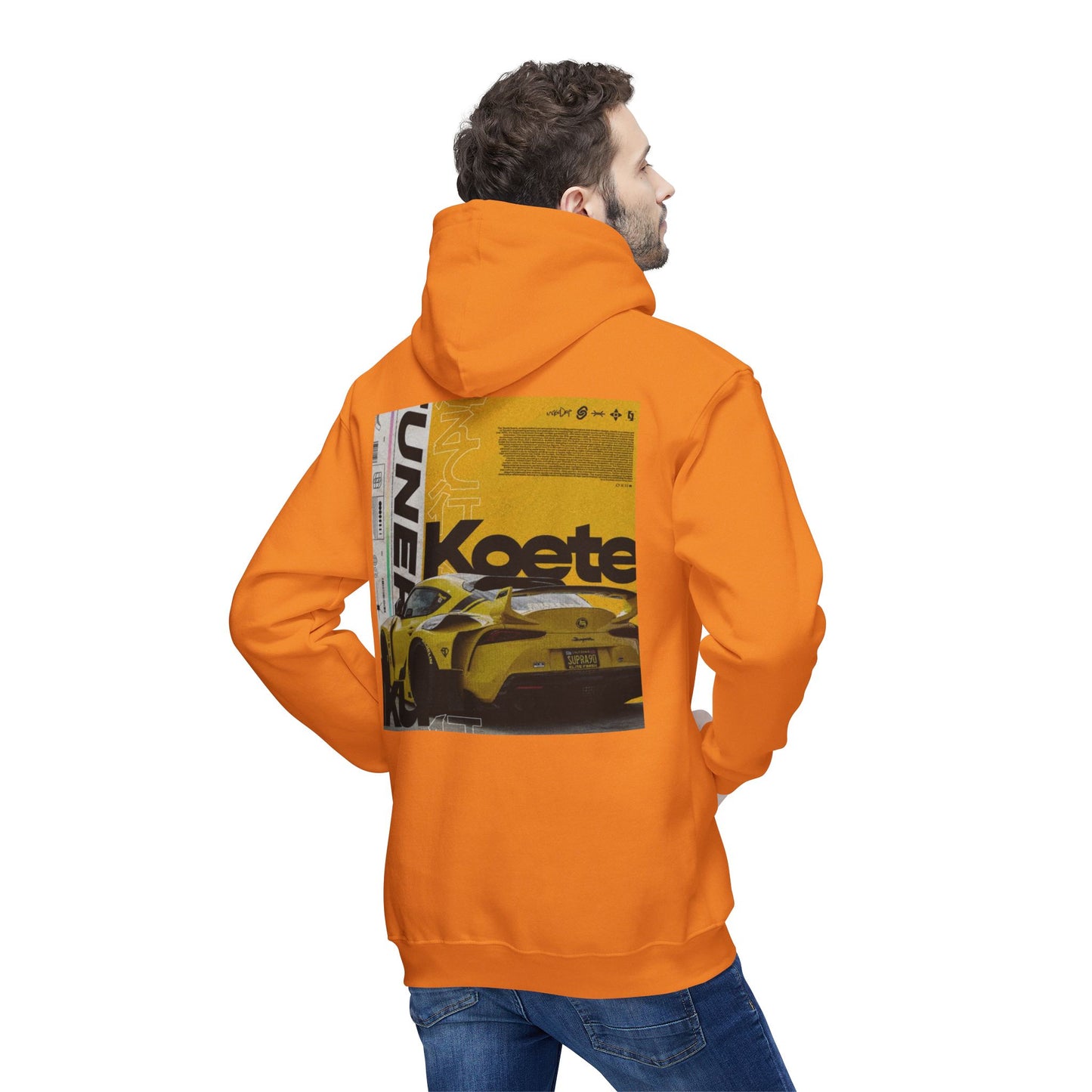Unisex Hooded Sweatshirt with Car Graphic - Perfect for Automobiles Enthusiasts