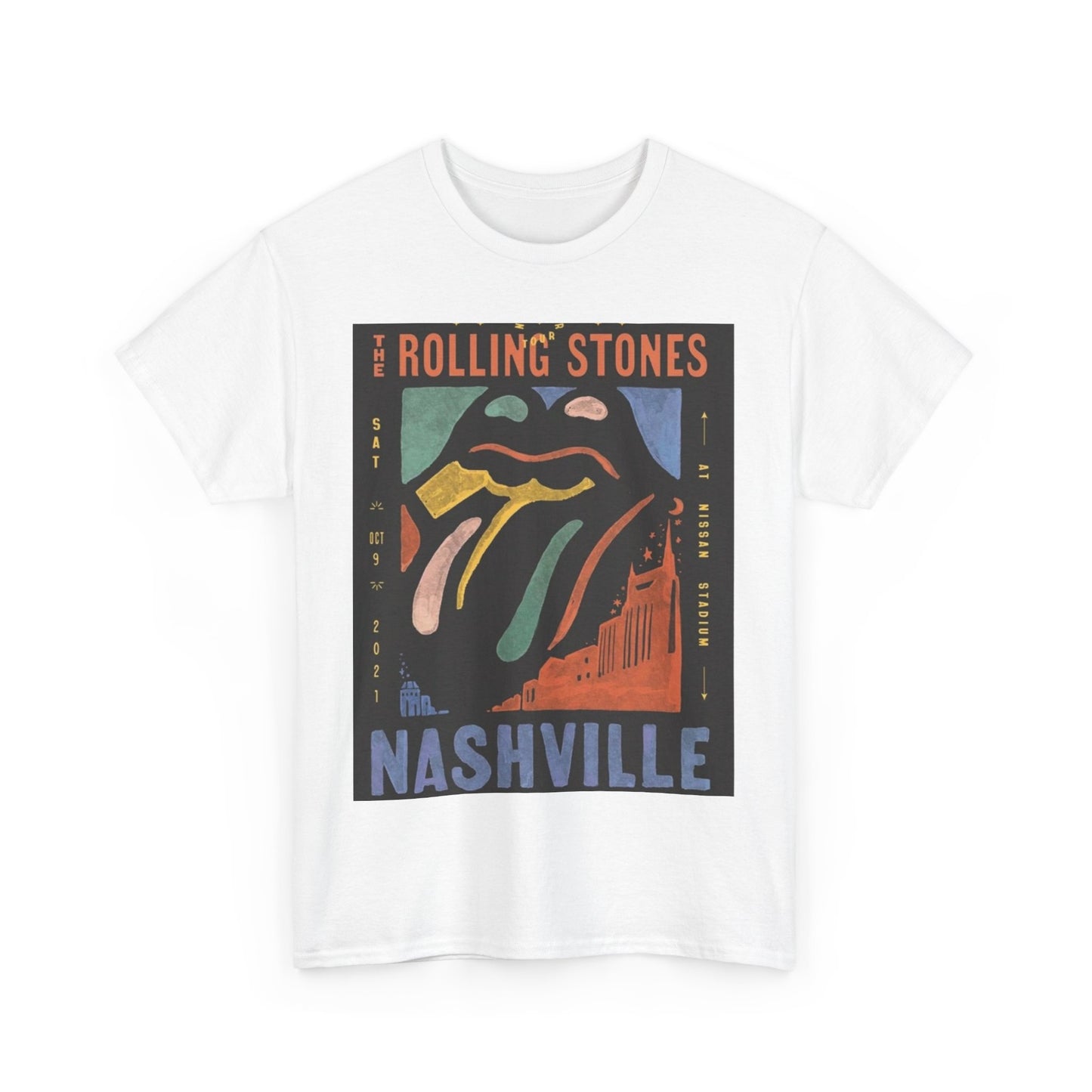 Retro Rolling Stones Nashville Tee, Vintage Band Shirt, Unisex Cotton T-Shirt, Music Lover Gift, Concert Attire, Festival Wear