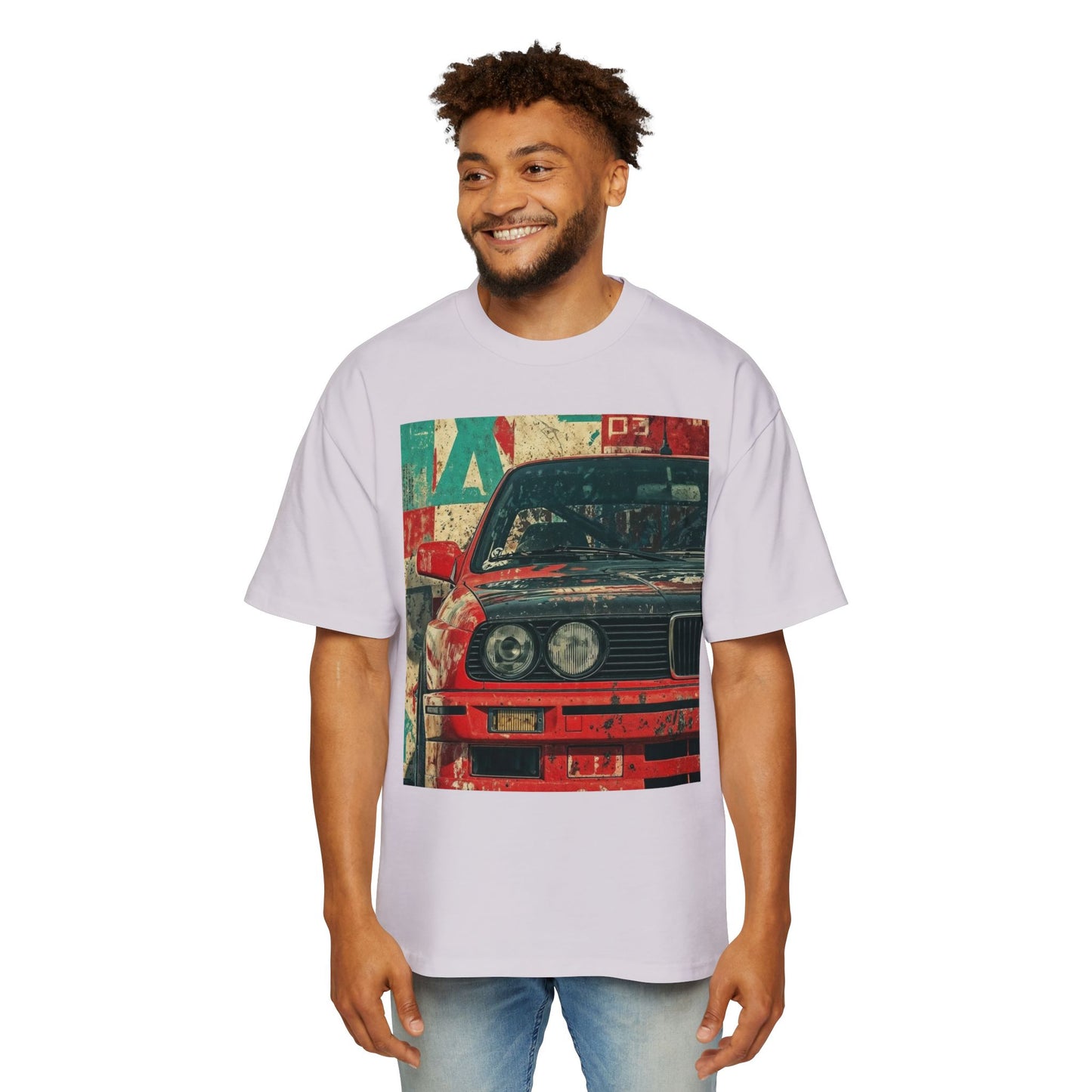 Vintage Racing Car Tee — Retro BMW Front Graphic T-Shirt