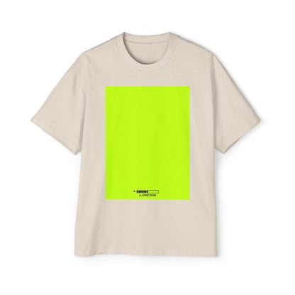 Oversized Tee — Neon Green Minimal Graphic "SUMMER LOVEDAY"