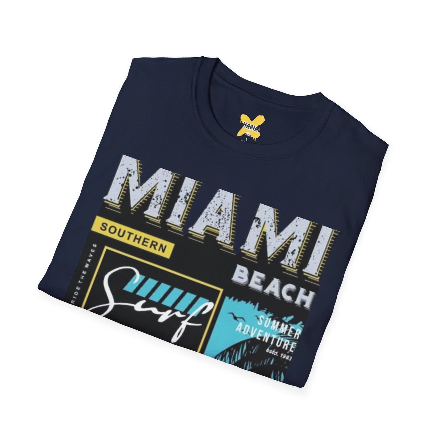 Miami Beach Surf Adventure Unisex Softstyle T-Shirt