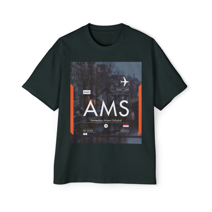 AMS Amsterdam Airport Tee — Travel-Inspired Graphic T-Shirt