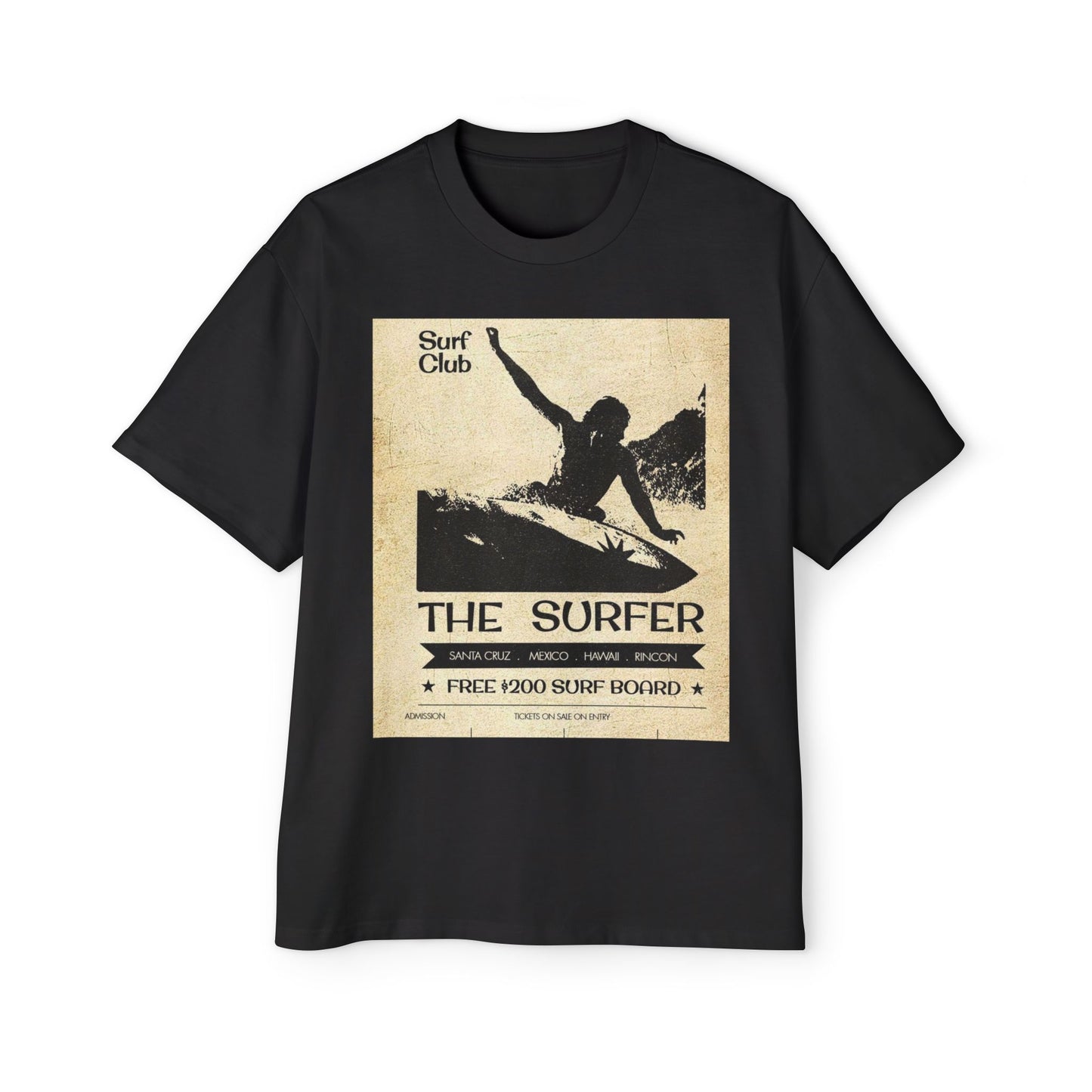 The Surfer Vintage Surf Club Tee — Men's Oversized Surf Graphic T-Shirt
