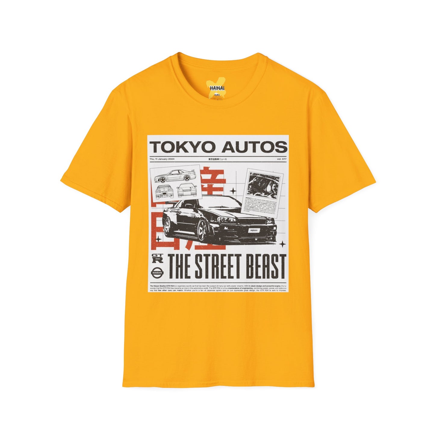 Tokyo Autos Street Beast T-Shirt, Unisex Graphic Tee, Car Enthusiast Gift, Casual Streetwear, Automotive Fashion, Birthday Gift