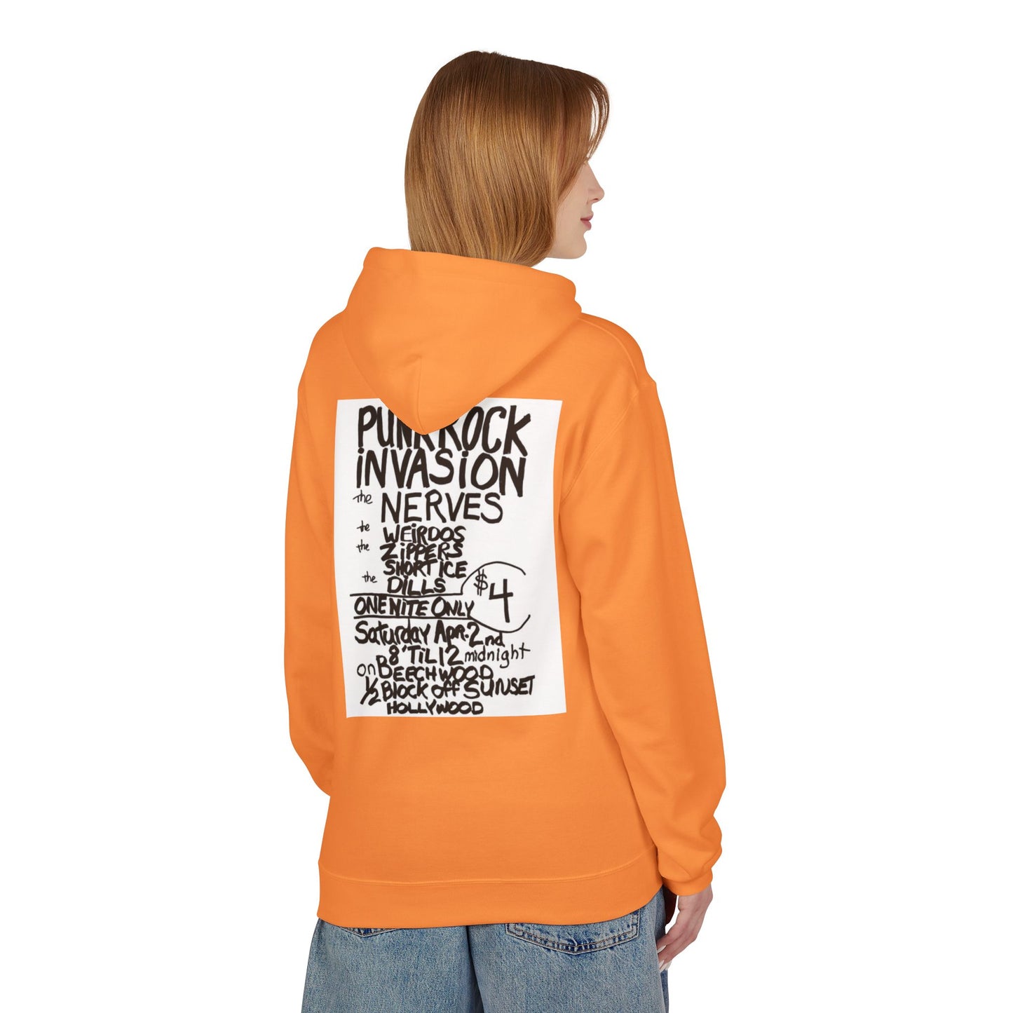 Unisex Punk Rock Fleece Hoodie - Softstyle, Cozy, Perfect for Concerts