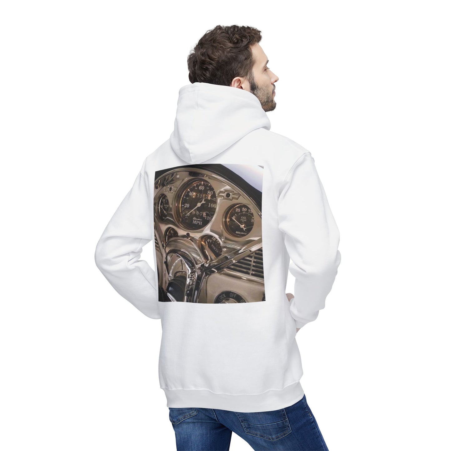 Vintage Car Dashboard Unisex Hooded Sweatshirt