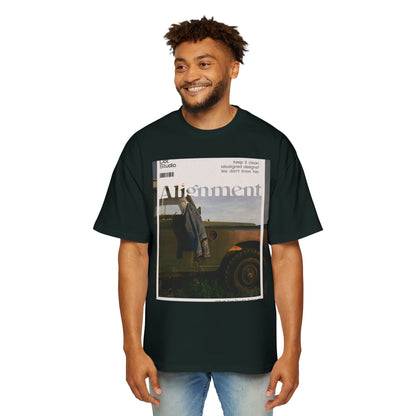 Alignment Vintage Jeep Graphic Tee – Men's Oversized Photo Print