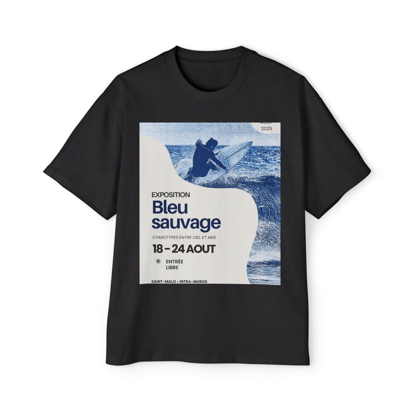 Bleu Sauvage Surf Tee — Men's Oversized Graphic T-Shirt