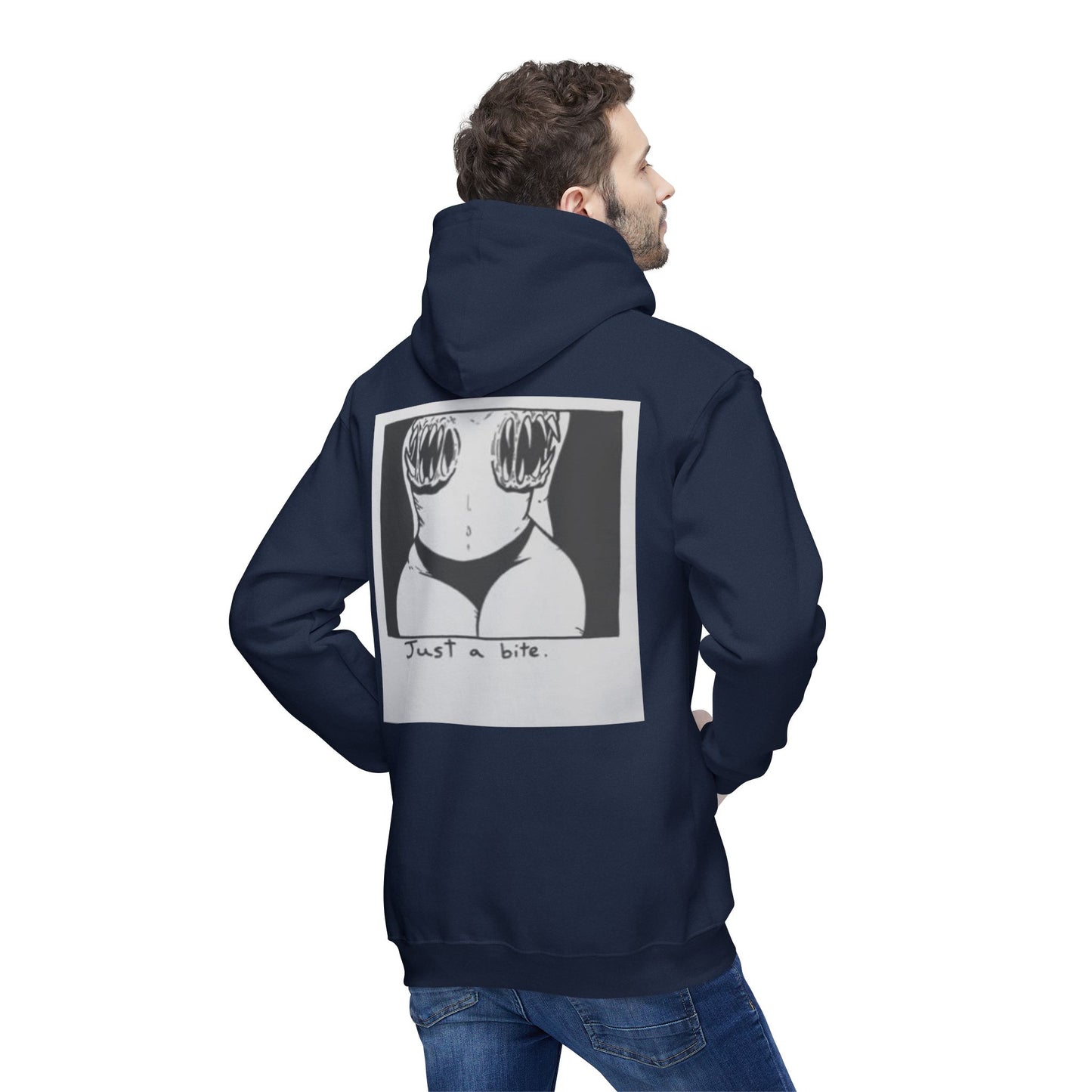 Unisex Hooded Sweatshirt with 'Just a Bite' Design - Casual Comfort for Every Occasion