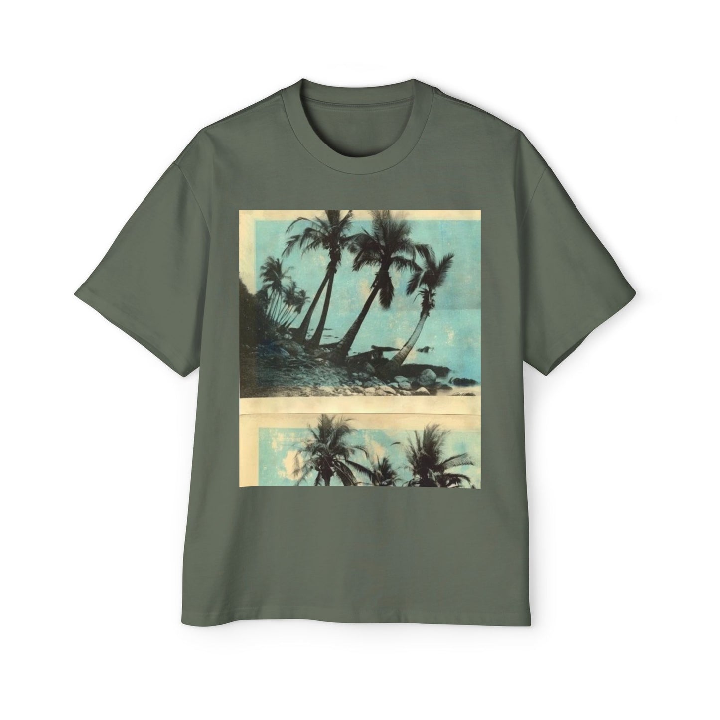T-Shirt — Vintage Palm Beach Graphic Tee (Retro Tropical Sunset)