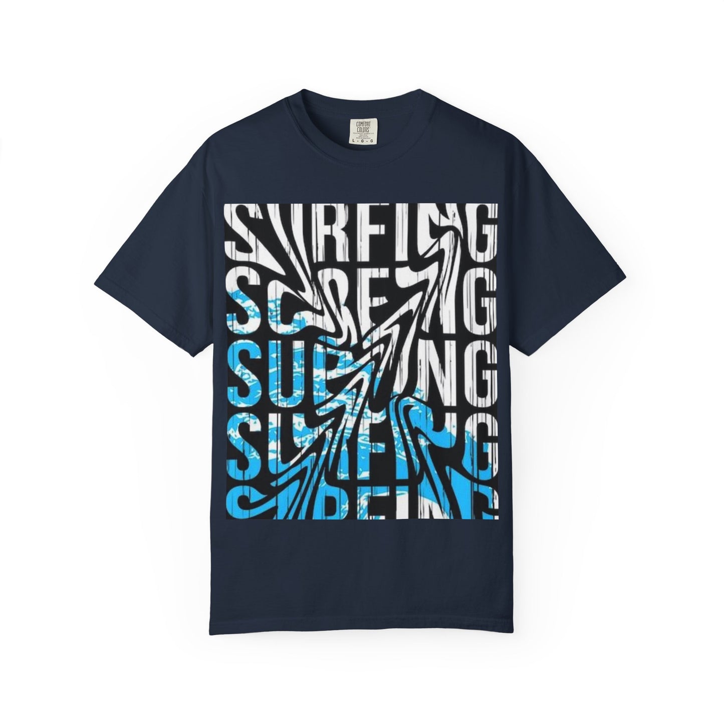 Wave Surfing Unisex Garment-Dyed T-Shirt | Casual Beachwear, Summer Style, Surfing Gift, Graphic Tee, Coastal Vibes