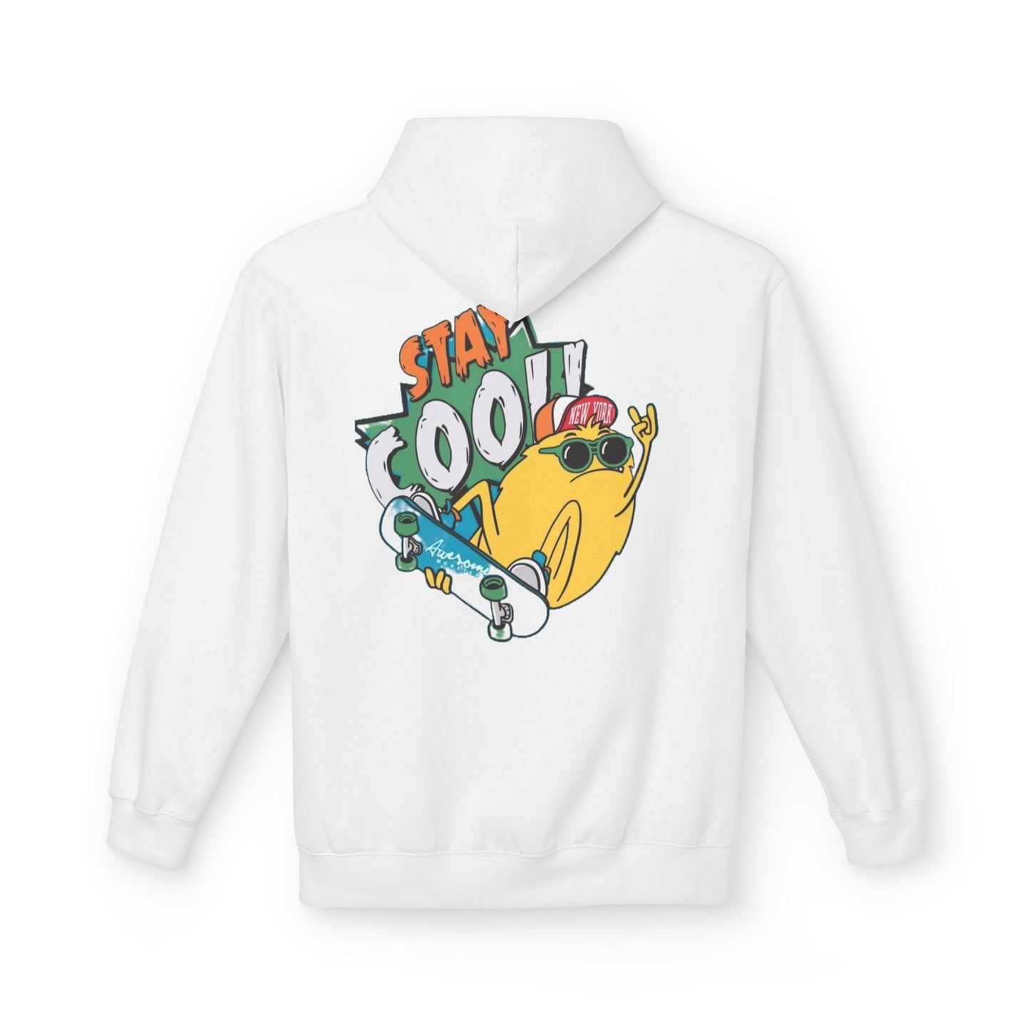 Stay Cool! Unisex Softstyle Fleece Hoodie - Fun & Comfy Skatewear