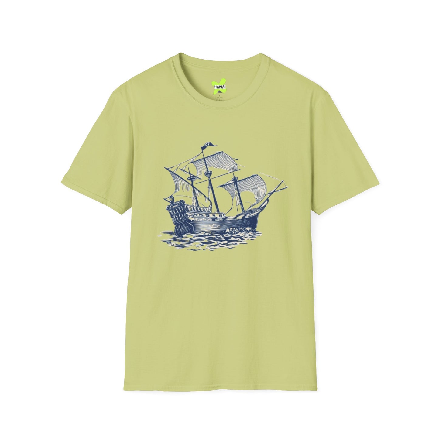 Nautical Adventure Unisex Softstyle T-Shirt - Pirate Ship Design