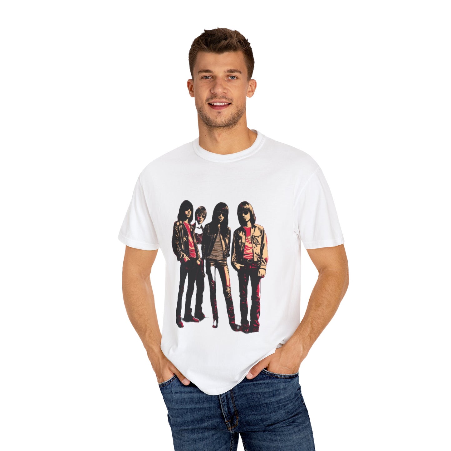 Rock Band Graphic Unisex Garment-Dyed T-Shirt