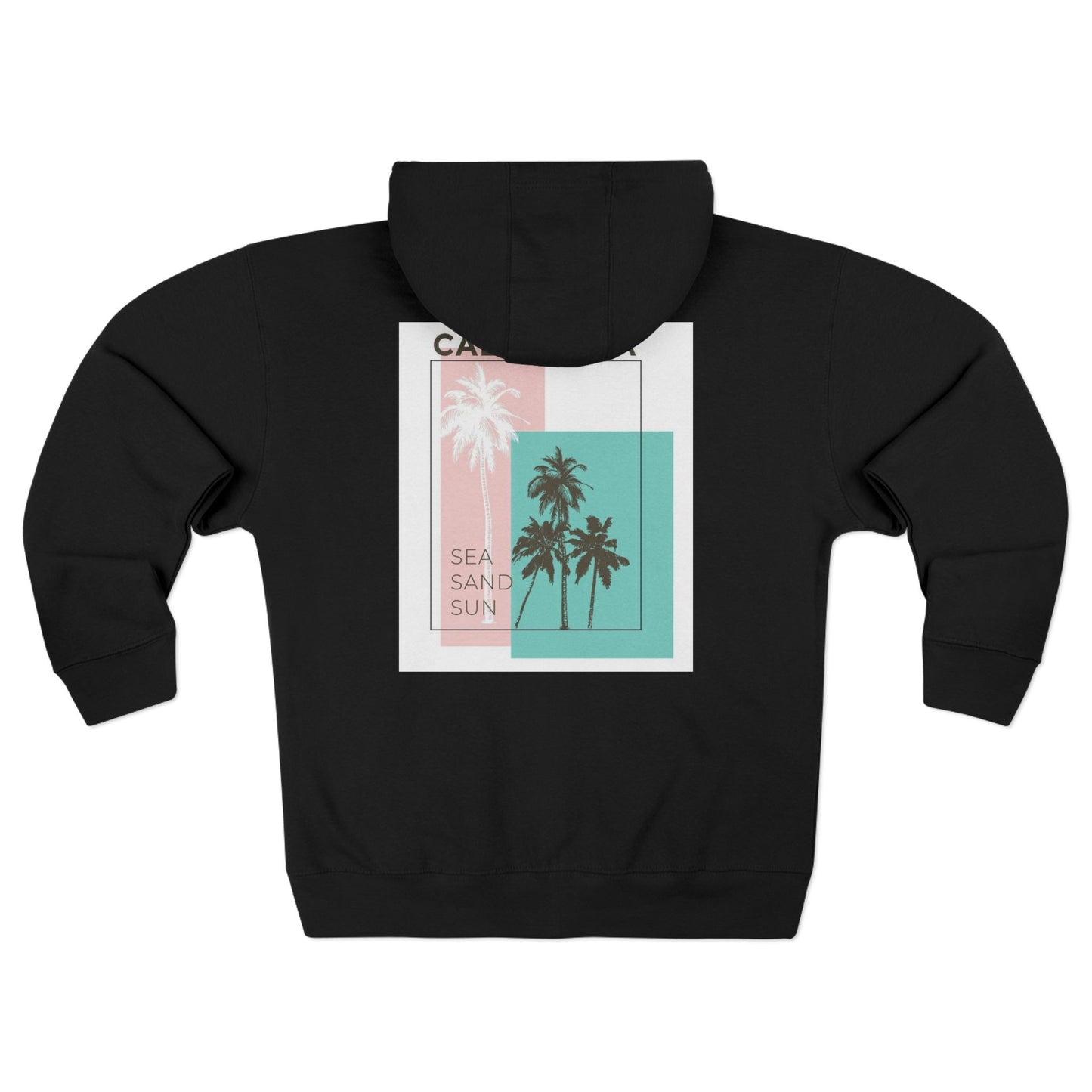 Tropical Vibe Unisex Zip Hoodie - Casual Comfort for Beach Lovers